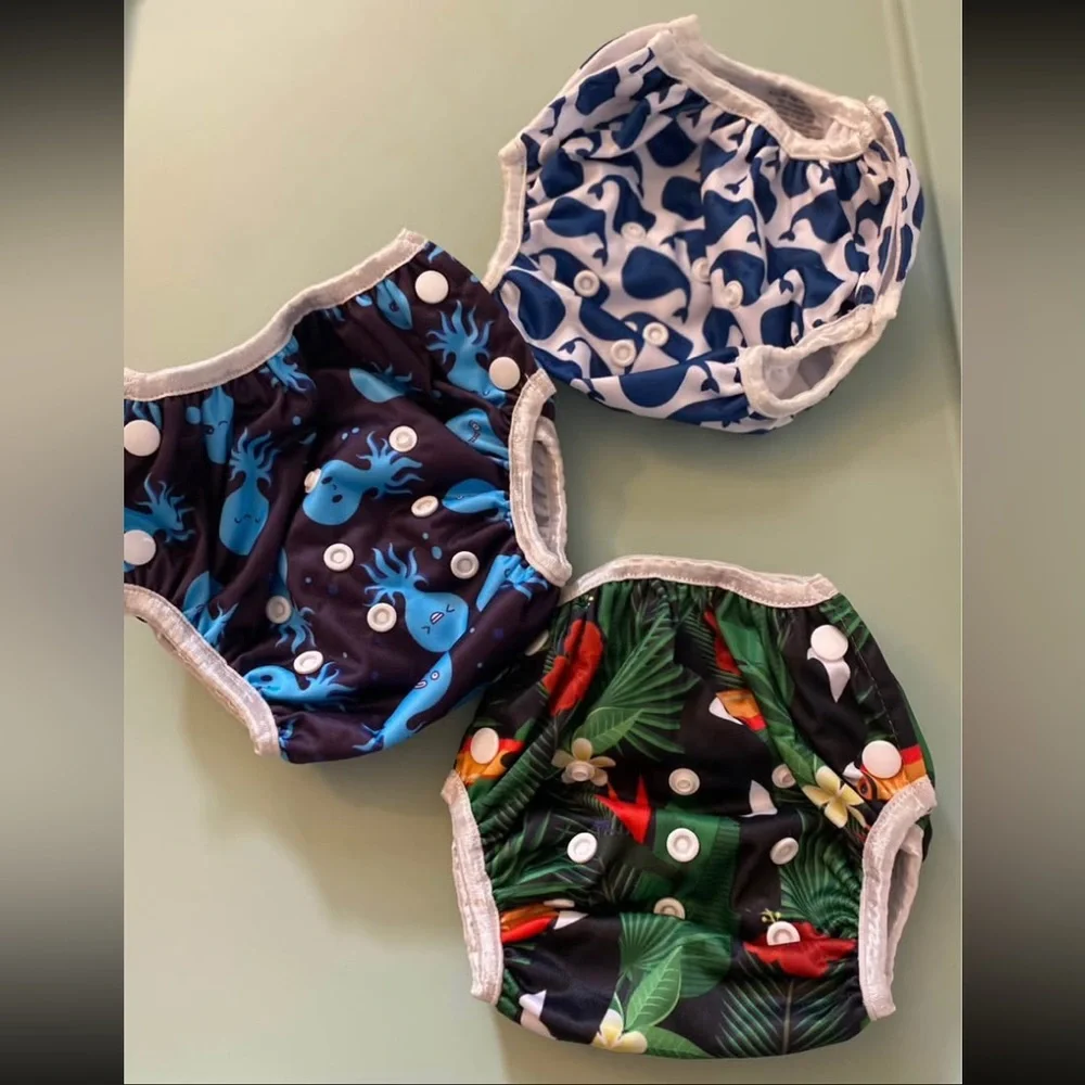Colorful Kids Cloth Swim Diaper Set (3) Sara Jane Collection